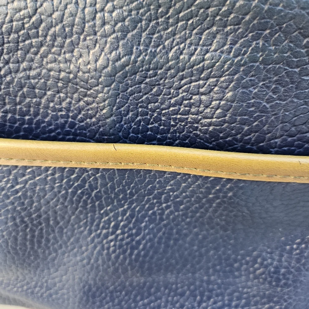 Dooney & Bourke Navy Leather Crossbody with Tan Trim - Picture 15 of 16